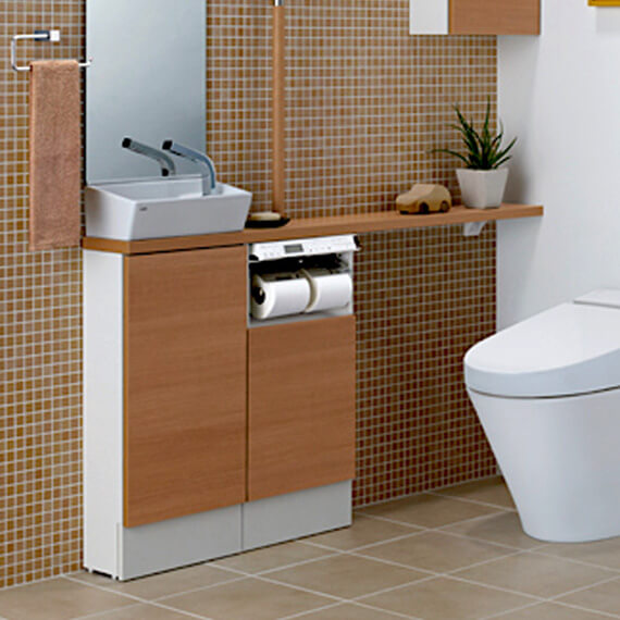 手洗いキャビネットLIXILキャパシア