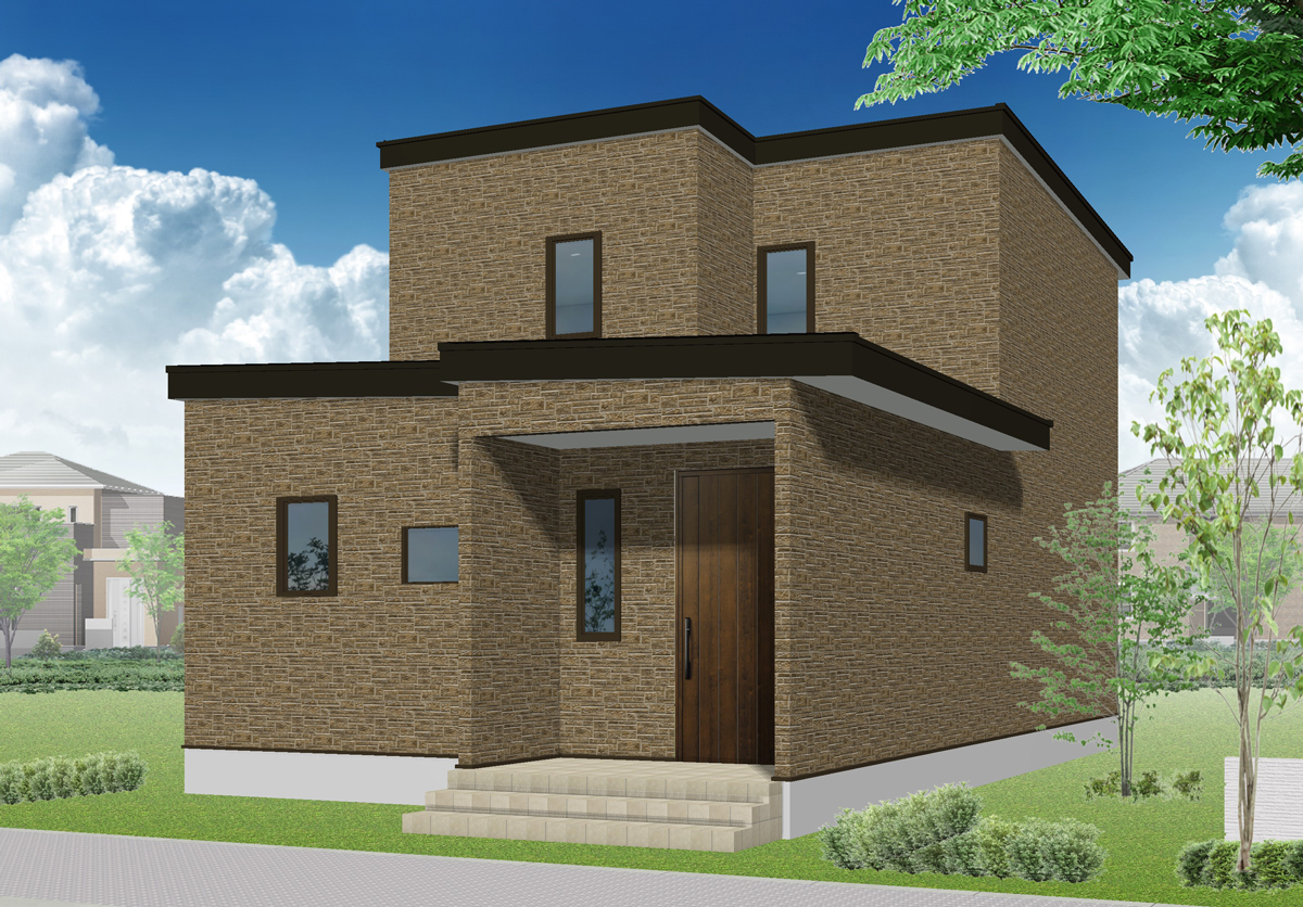 日の出町モデルハウス建築中